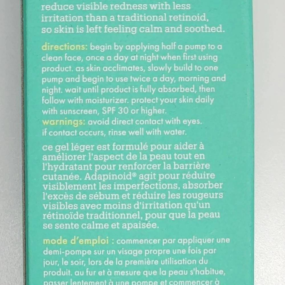 NIB SKINFIX  Acne+ Adapinoid Gel with Niacinamide + Squalane 1 oz‎